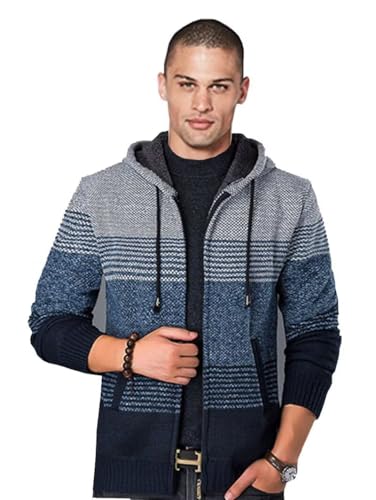 Men's Hoodie Knit Knitwear Sweatshirt Sweater Jacket Coat Autumn Winter Fleece Thick Warm Cardigan Classic Long Sleeve Men4