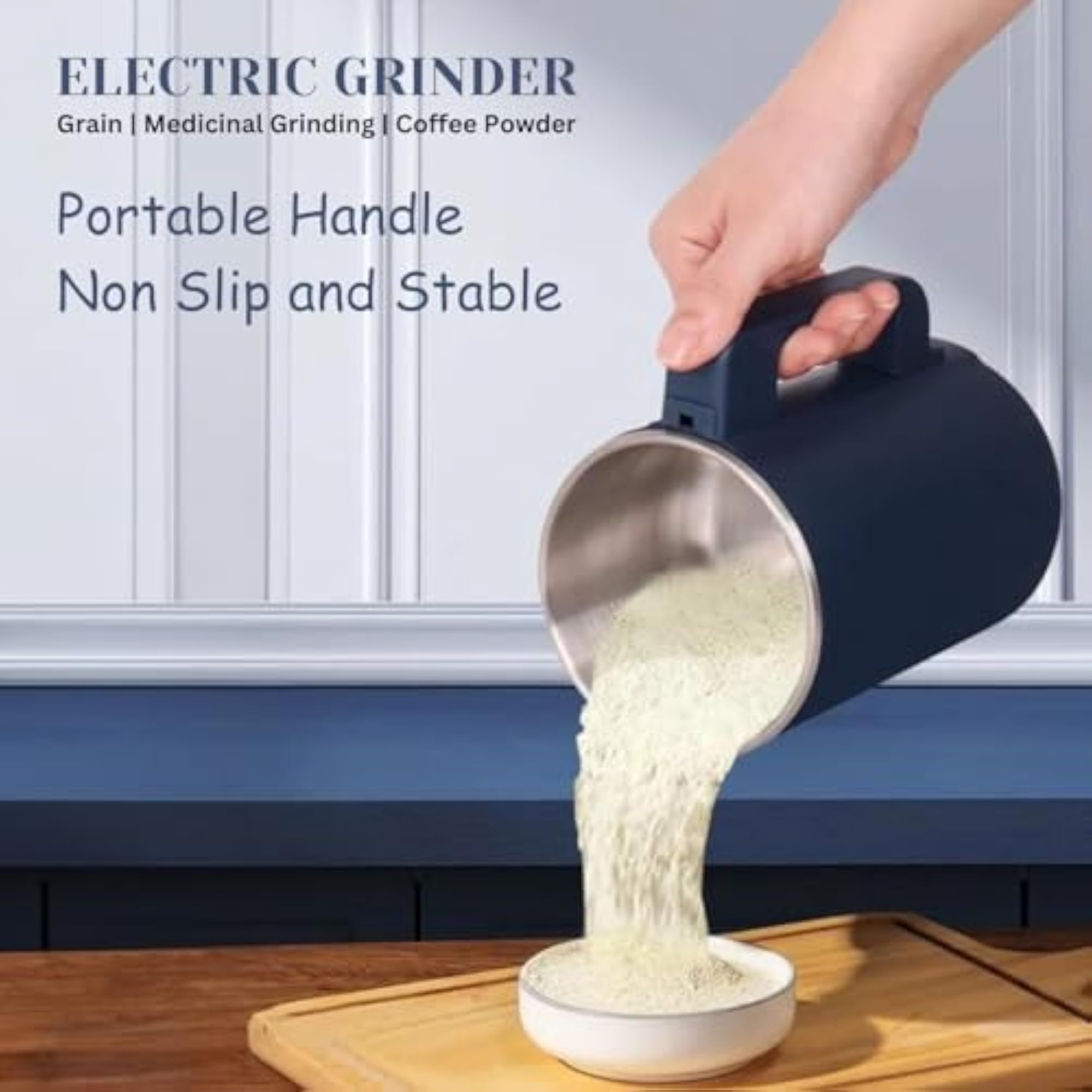 Multipurpose Electric Grinder for Powder Making with Stainless Steel Blade