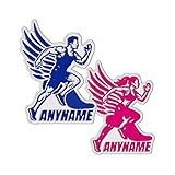 Custom Marathon Runner Name Patch Personalized Text Running Sport Embroidered Patches for Backpack, Hat, Jackets, Iron On Patch, Sew On Patches, DIY Custom PVC Gifts for Men Women Kids