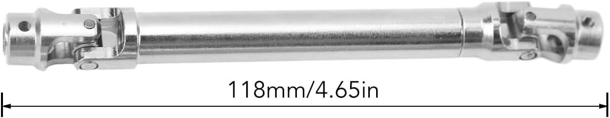 plplaaoo RC Drive Shafts Universal Front Rear Heavy Duty Stainless Steel Drive Shafts for FMS 1/10 Mashigan Atlas RC Car 2PCS Silver