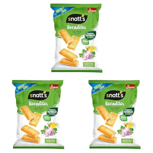 Snatt's Bocaditos Ajo y Perejil, 110g (Paquete de 3)