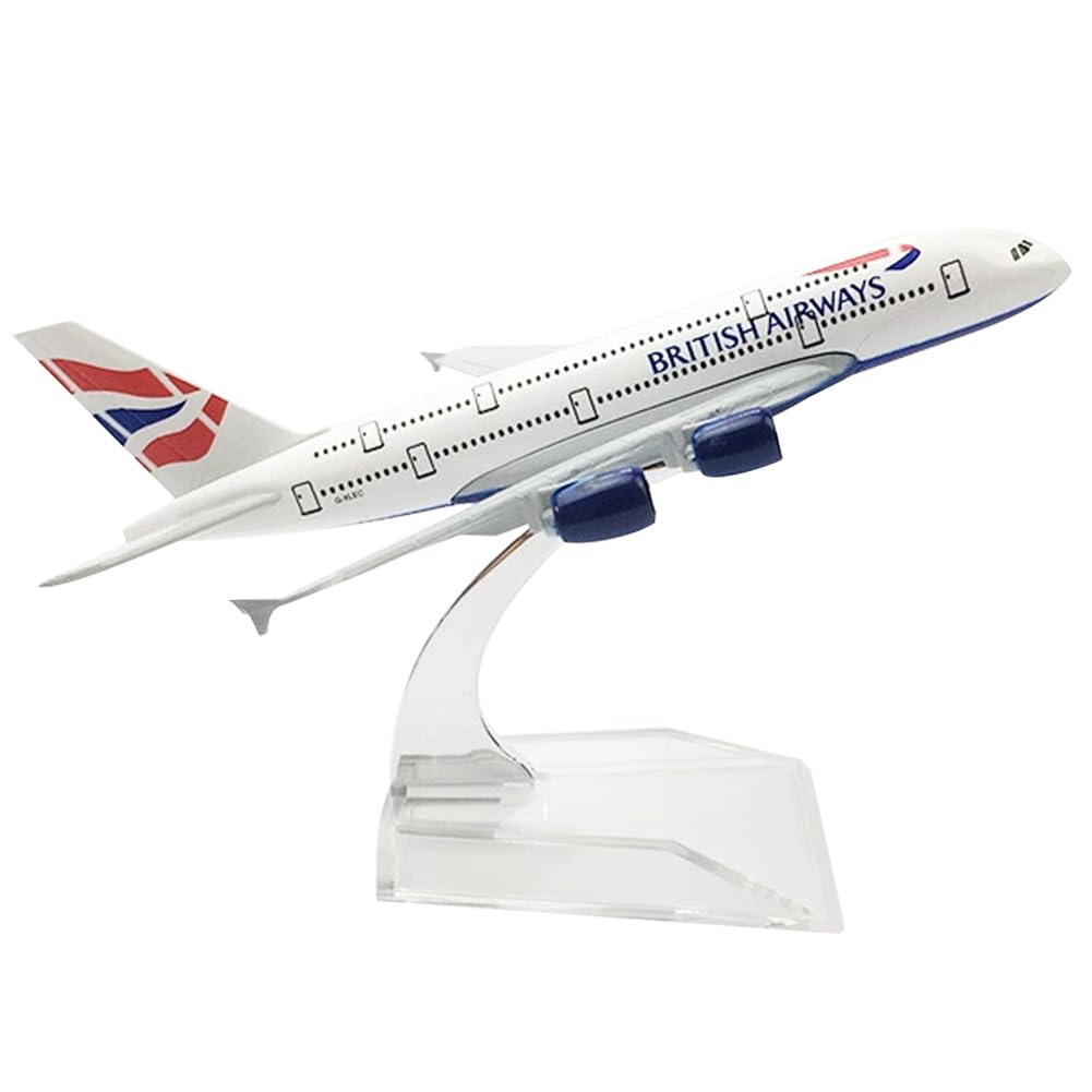 ZPSOSPZ Airplane Model Airway A380 Model Plane 1/400 16cm Diecast Planes Alloy Metal Airbus Aircraft Toy for Collection Display with Stand Gifts for Children Aviation Enthusiast Table Decoration
