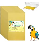 Acsist 50PCS Gravel Paper for Bird Cage, 17 x 11 inch Cuttable Sea Sand Paper Liners, Calcium San...