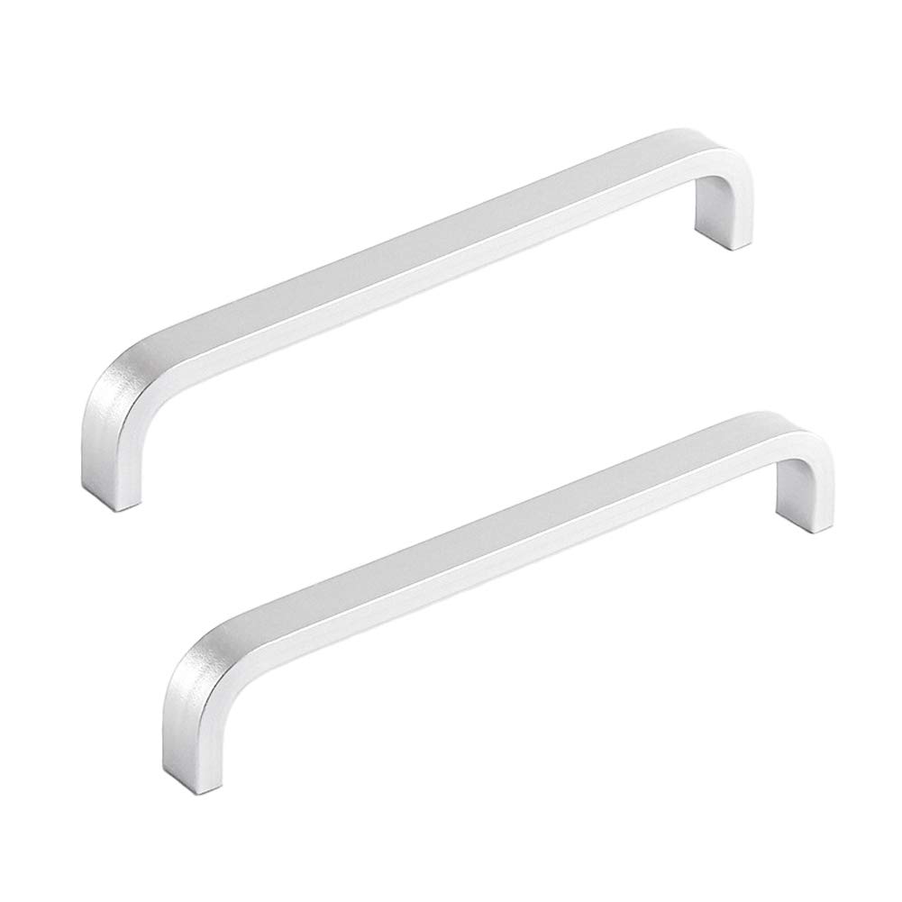 ANSIEDIO 2pcs Silver Aluminum Alloy Cabinet Cupboard Closet Wardrobe Door Drawer Knobs Pull Handles (128mm)