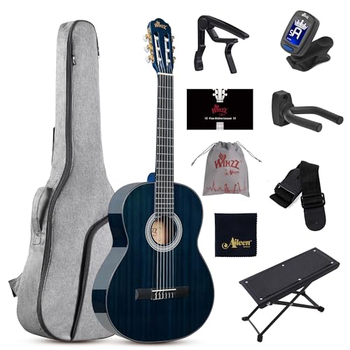 WINZZ 4/4 Classical Guitar, 39 Inch Full Size Nylon String