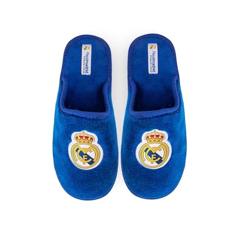 MARPEN SLIPPERS Zapatillas de casa Real Madrid CF Oficiales Temporada 24/25 para Hombre o Mujer, Ligeras de Invierno, Azul, Talla 40