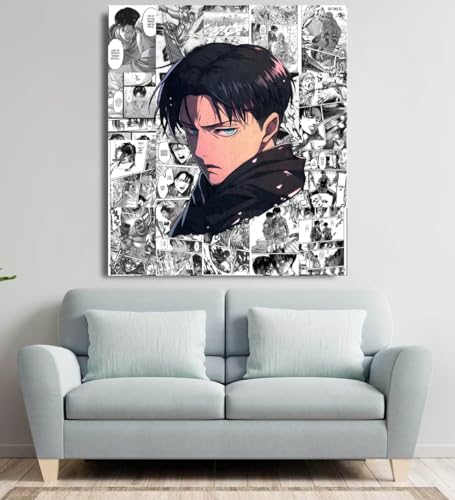 Image of Moment Prints Levi Manga Collage Poster Set - Set of 20, 210 mm x 297 mm, 300 GSM Paper, Levi Posters, Levi Ackerman Poster (Levi Manga 2) - Glue Dots Included, Cardstock