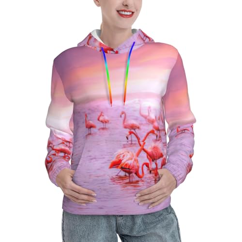 Sweat à capuche flamants roses : cadeaux d'automne originaux pour femmes
