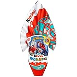 DÉSIGNATION LÉGALE DU PRODUIT: MAXI KINDER SURPRISE : Confiserie recouverte de chocolat supérieur au lait contenant une surprise géante dans une capsule plastique