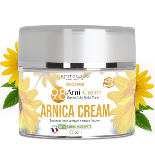 ARNI·CALM CREAM | Crema de Árnica 98% Cultivo Ecológico – Prevenir y Calmar Molestias, Aliviar Zonas Tensas y Piel Sensible – Con Caléndula y Jojoba 50 ml