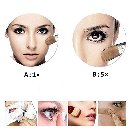 Miroir double face de 20,3 cm avec finition de couleur bronze durable - 5