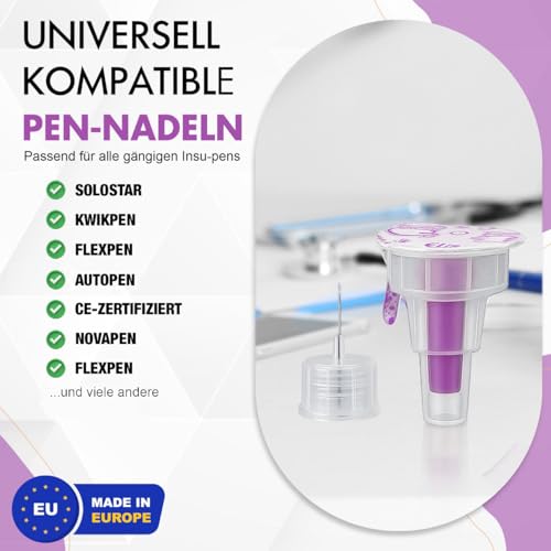 Sterile Einweg-Nadeln 31G (0,25 mm x 6 mm) - 100 Stück Mit Schutzfolie Für Labor, Industrie, Kosmetik, Lebensmittelherstellung, Epoxidharz, Parfüm, Schmierstoffe, Dichtstoffe