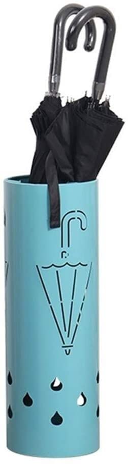 Porte-parapluies bleu créatif avec 3 crochets pour rangement de couloir compact