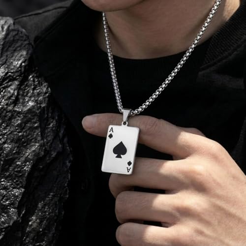 Image of SALTY ALPHA Anti Tarnish Stainless Steel Locket Neck Chain for Men | Stylish Pendant Necklace | Jewellery Accessories for Boys | Minimal Jewelry | Gifts for Boyfriend & Husband | Gift for Diwali, Christmas, Marriage, Birthday, Rakhi