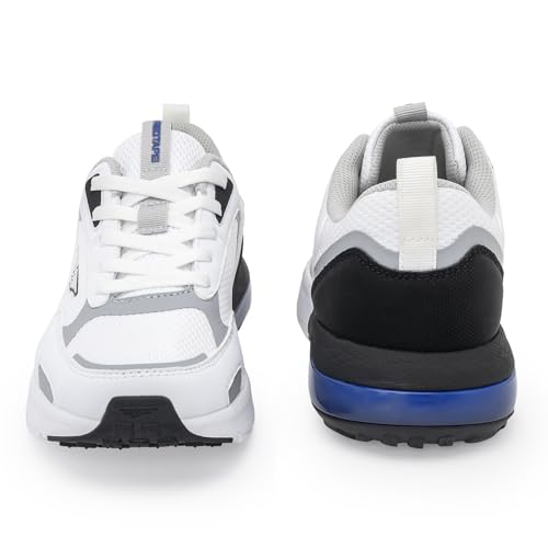 Image of Red Tape Men's Sneakers Black Pu Knit Rubber Printing Round Toe