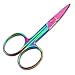 PRECISE CANADA: RAINBOW STAINLESS STEEL CURVED EDGE SCISSORS EYEBROWS BEAUTY MAKEUP TOOL EYEBROW SCISSORS