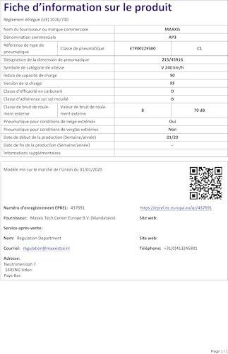 Maxxis Premitra All Season AP3 ( 215/45 R16 90V XL ) - 8