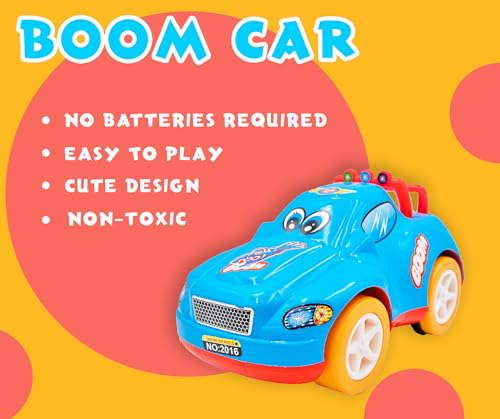 Image of ToyBharat Boom Car - Friction-Powered Multicolour Toy for Kids 1-6 Years, Realistic, Safe & Battery-Free Fun