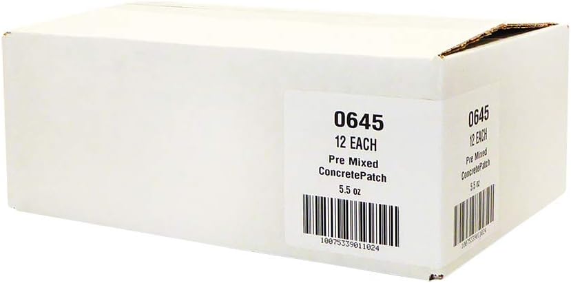 Red Devil 0645 Pre-Mixed Concrete Patch, 5.5 Oz. Squeeze Tube, Pack of 12, Gray, 12 Pack