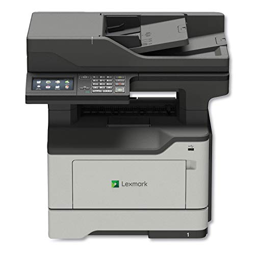 Lexmark MX521de Monochrome All-in One Laser Printer, Scan, Copy, Network Ready, Duplex Printing and Professional Features, Print Speed 46 ppm, Grey, 4.3 inch Touchscreen (36S0800)