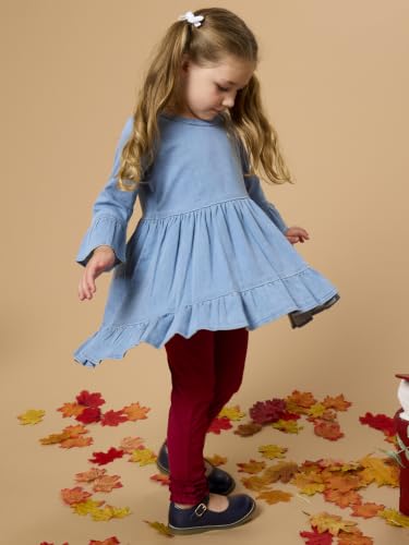 Image of RuffleButts Toddler Girl Merry & Bright Ruffle Leggings - Ankle Leggings
