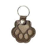 ペット 遺毛入れ 写真入れ 肉球形 キーホルダー お守りひげケース 携帯 持ち歩き 犬 猫 小動物 かわいい メモリアルグッズ (ダークブラウン)