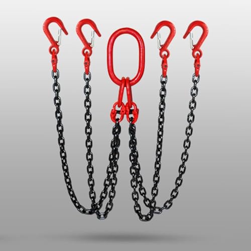Catene di sollevamento resistenti con ganci autobloccanti, capacità di 4,7 tonnellate per costruzioni industriali e sollevamento motori