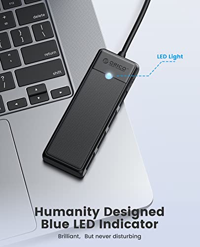 Hub USB, Adattatore USB C 4 in 1, Hub USB 3.0, USB C per MacBook, Surface Pro, XPS, Unità flash USB, PC Notebook, chiavetta USB, Laptop, Mobile, 1.8M Nero - Hub USB - Immagine 5