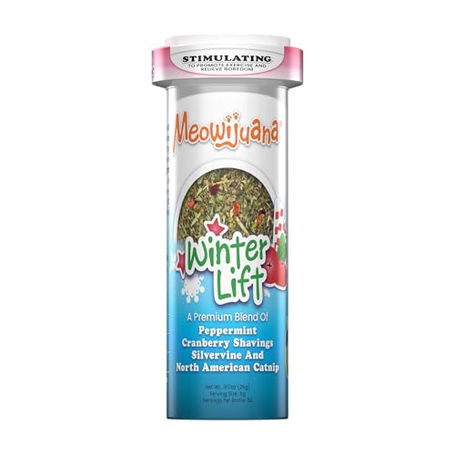 Meowijuana | Winter Lift Catnip Holiday Blend | Premium Organic Catnip | Grown in North America | Perfect for Cat Toys | Fresh Catnip for Extended Playtime