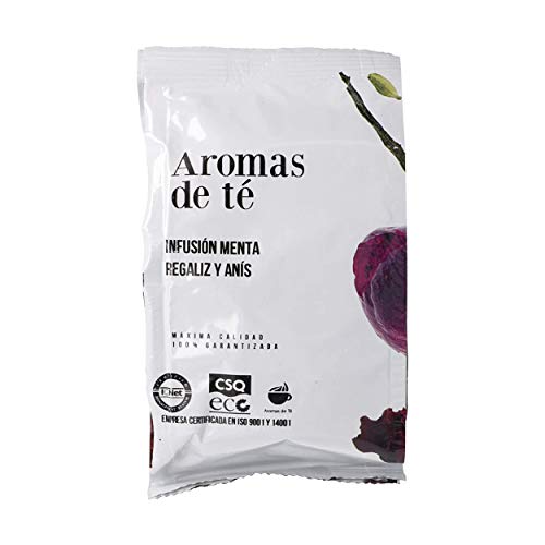 Infusión de Menta, Regaliz y Anís - Infusión 100% Natural - Propiedades Digestivas - Recomendable para Dolor de Estómago - Beneficiosa para la Salud Mental - Sin Gluten - 100 g - Aromas de Té