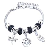 Dimensioni: Circonferenza del bracciale: 20 cm, Lunghezza regolabile: 3,5 cm, Chiusura a moschettone facile da indossare e da togliere, adatta alla maggior parte delle persone, ragazze, adolescenti e donne