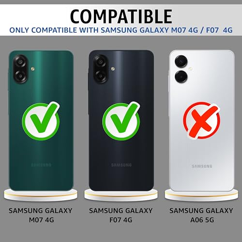 Image of CEDO Backcover for Samsung Galaxy M07 (4G) / M17e (5G) / F07 (4G) | Camera Protection Shockproof Bumper-Edge | Acrylic Crystal Clear 360 Degree Protection TPU | Transparent Eagle Back Case Cover (Black)