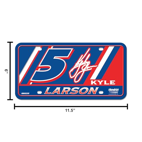 Rico Industries NASCAR Racing Kyle Larson Metal Auto Tag 6" x 12" - Great for Truck/Car/SUV