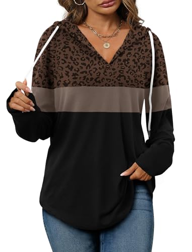 Image of Bofell Womens Fashion Tops Hoodies for Women Pullover Oversized Sweatshirts Long SLeeve Shirts Loose Fit