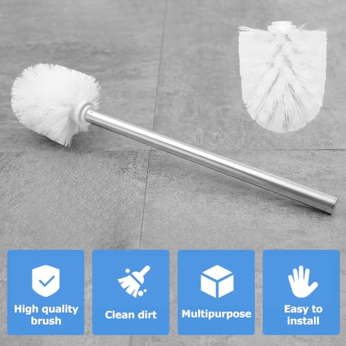 2pcs Toilet Brush Replacement Head, Plastic Replacement Toilet Bowl Brush Head, Toilet Brush Replacement, Toilet Bowl Brush Head Replacement Bathroom Cleaning Tool
