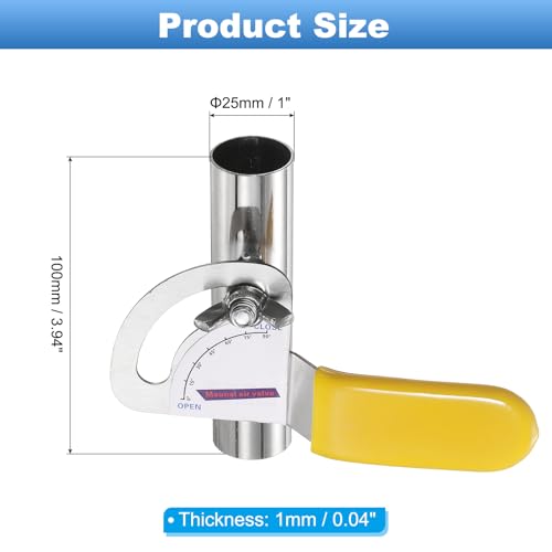 Amortisseur de refoulement de conduit 2.5cm pour aération de cuisine - 3