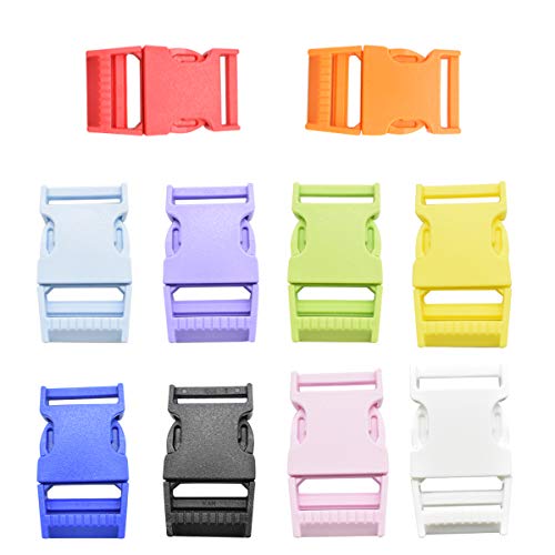 Zuzer Seitliche Entriegelung Schnallen 30PCS 25mm Steckverschluss Kunststoff Klickverschluss Steckschließer Steckschnalle,Buckle Rucksack für Gepäckgurte Halsband Rucksackreparatur