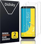 Didisky Tempered Glass Screen Protector for Samsung Galaxy J6 2018 [2 Pieces] [Soft Touch] Easy to Clean, Easy to Install, Transparent