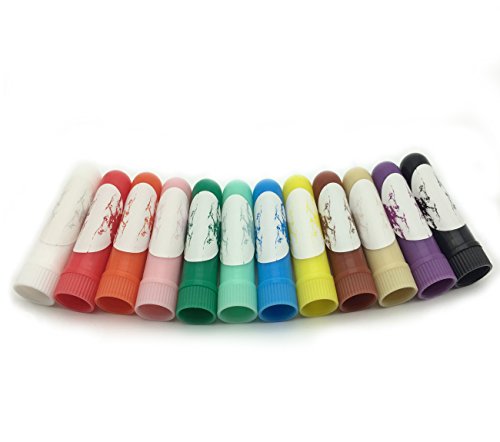 Ziojovk Nasal Inhaler Tubes - Kit Contains: 24 Empty Nasal Inhaler Tubes (With Wicks) 12 Extra Wicks,36 Writable Stickers, 2 Mini Droppers And 1 Tweezers #TOP6