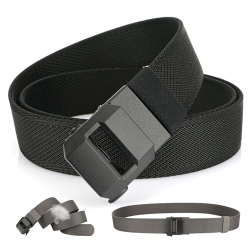 Exteriorm-U Belt,Adjustable Nylon Ratchet Belt,Woven Waist Tactical Belt,with Automatic Slide Buckle