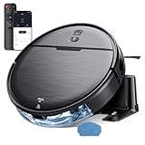 Robot Vacuum and Mop Combo, 2 in 1 Robotic Vacuums Cleaner with WiFi/App, Robot Vacuum with Water Tank, Strong Suction, Schedule, Self-Charging, Quiet, for Hard Floor, Pet Hair, Low Pile Carpet