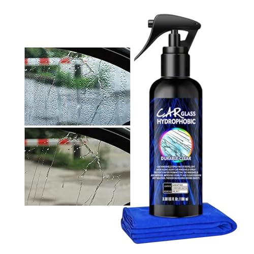 Yabauuop Nettoyant Film Gras pour Vitres Auto,Spray 100ml Décapant Film Gras Pare-brise Voiture - Accessoire De Nettoyage Automobile Pour Phare Pare-Brise Moto Camion Camping-Car Meuble