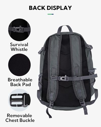 Waterfly Hiking Foldable Lightweight Backpack: 28L Packable Rucksack Daypack with Wet Compartment For Men and Women - Image 4
