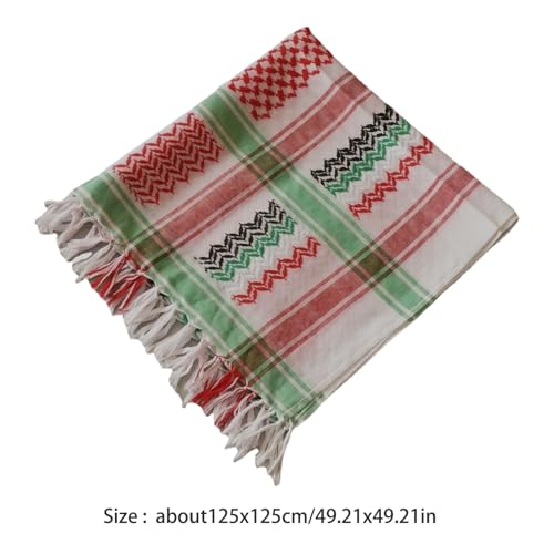 Écharpe Palestine keffiyeh en polyester fluide à franges arabes