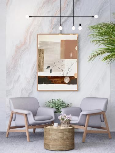 Peinture abstraite japonaise grand format pour réchauffer un mur blanc