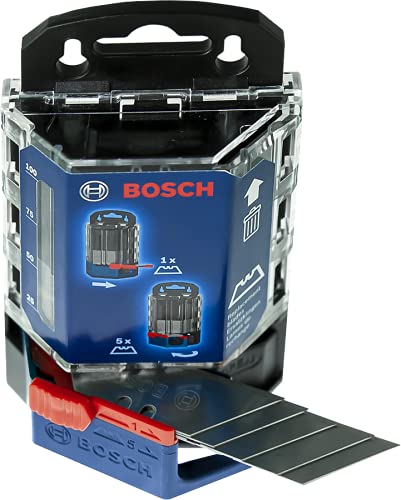 Image of BOSCH Professional 50 Trapezoid Replacement Blades in Handy Dispenser, Compatible with All BOSCH Professional Standard Universal Knives