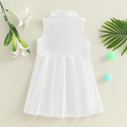 Toddler Baby Girl Golf Dress 2nd/First Birthday Outfit Hole in One Sleeveless Polo Dress Summer Masters Golf Clothes4