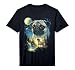 Pug Howling to The Moon Meme Funny 90's Pug Dog Lover Owner Performance T-Shirt
