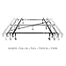 MALOUF Heavy Duty Adjustable Metal Center Support and Rug Rollers bed frame, Queen, Full XL, Full, Twin XL, Twin, Black