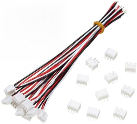 10 Sets Mini Micro JST XH 2.54mm 3-Pin Kabel Pol Stecker Verbindungsstecker mit 150mm Drähte